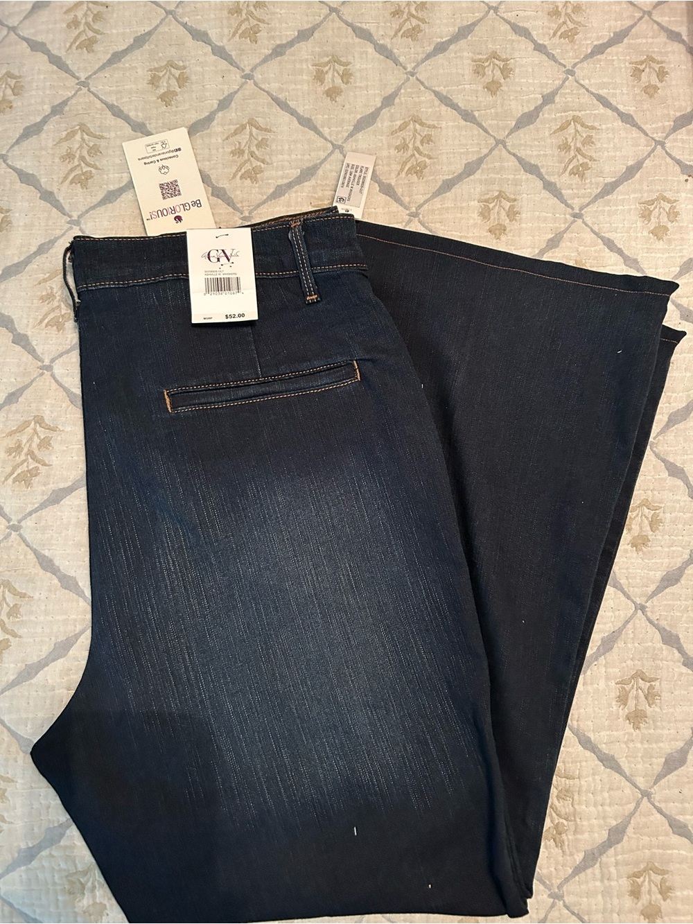 Gloria Vanderbilt Women’s Dark Indigo Flare Trouser Jeans